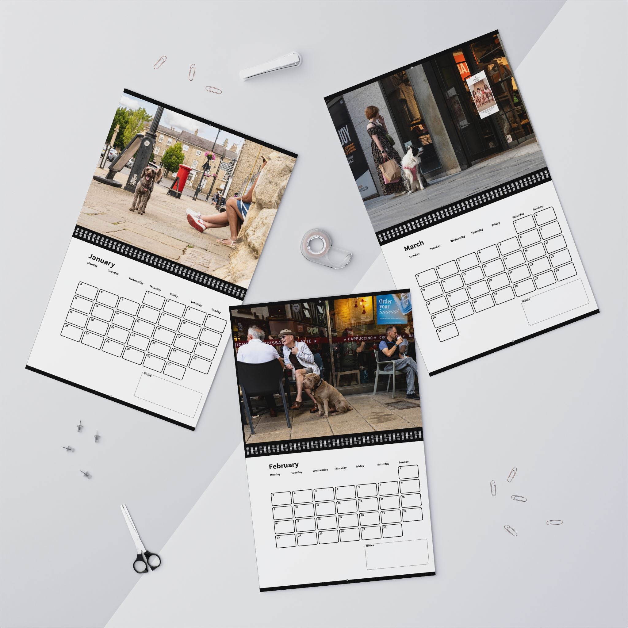 Dog Lover's 2026 Wall Calendar, Custom Dog Calendar, Gift Calendar, Desk Calendar with Photos, Personalized Calendar 2026