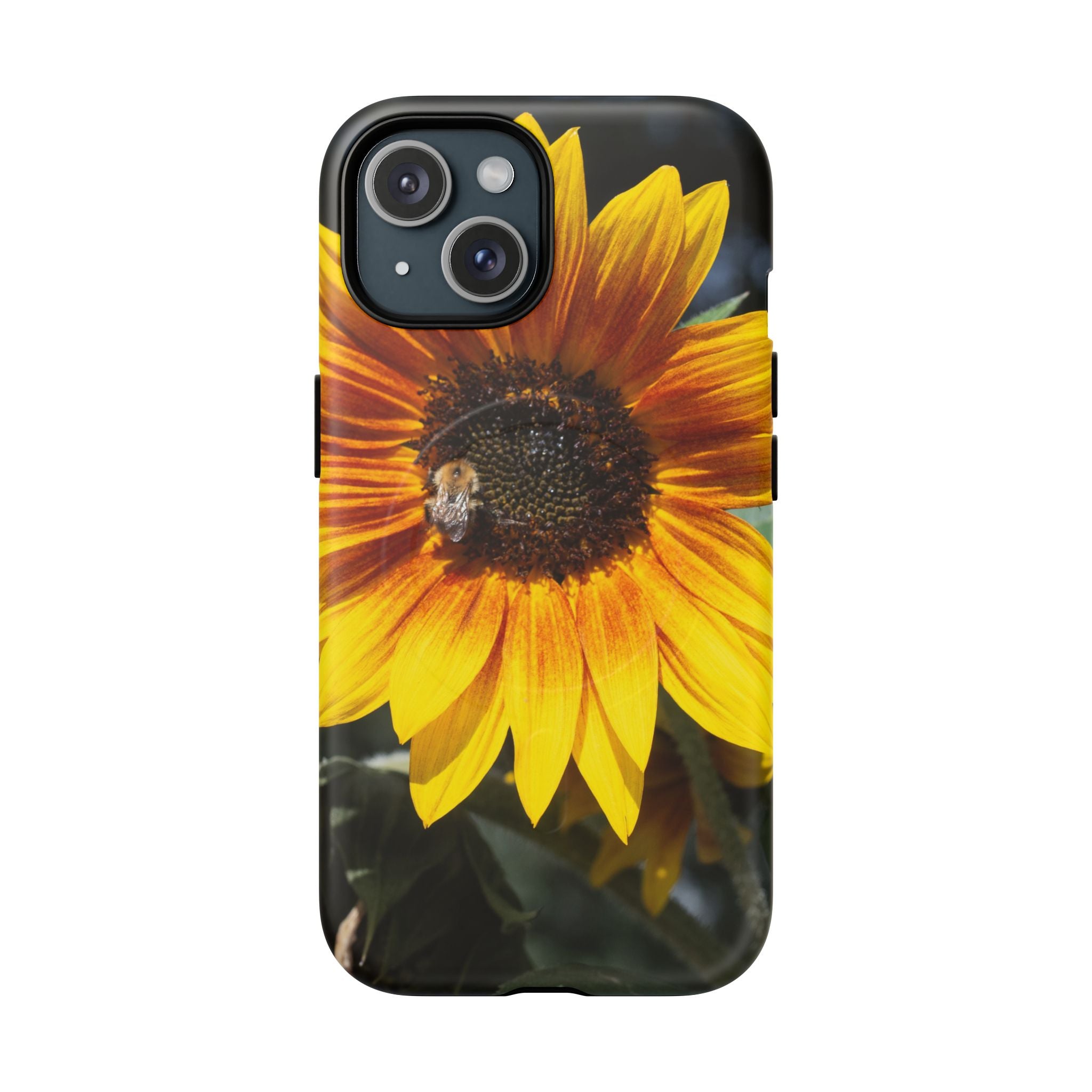 Sunflower and Bee Photo Tough Magnetic Case – Bright Floral Phone Cover