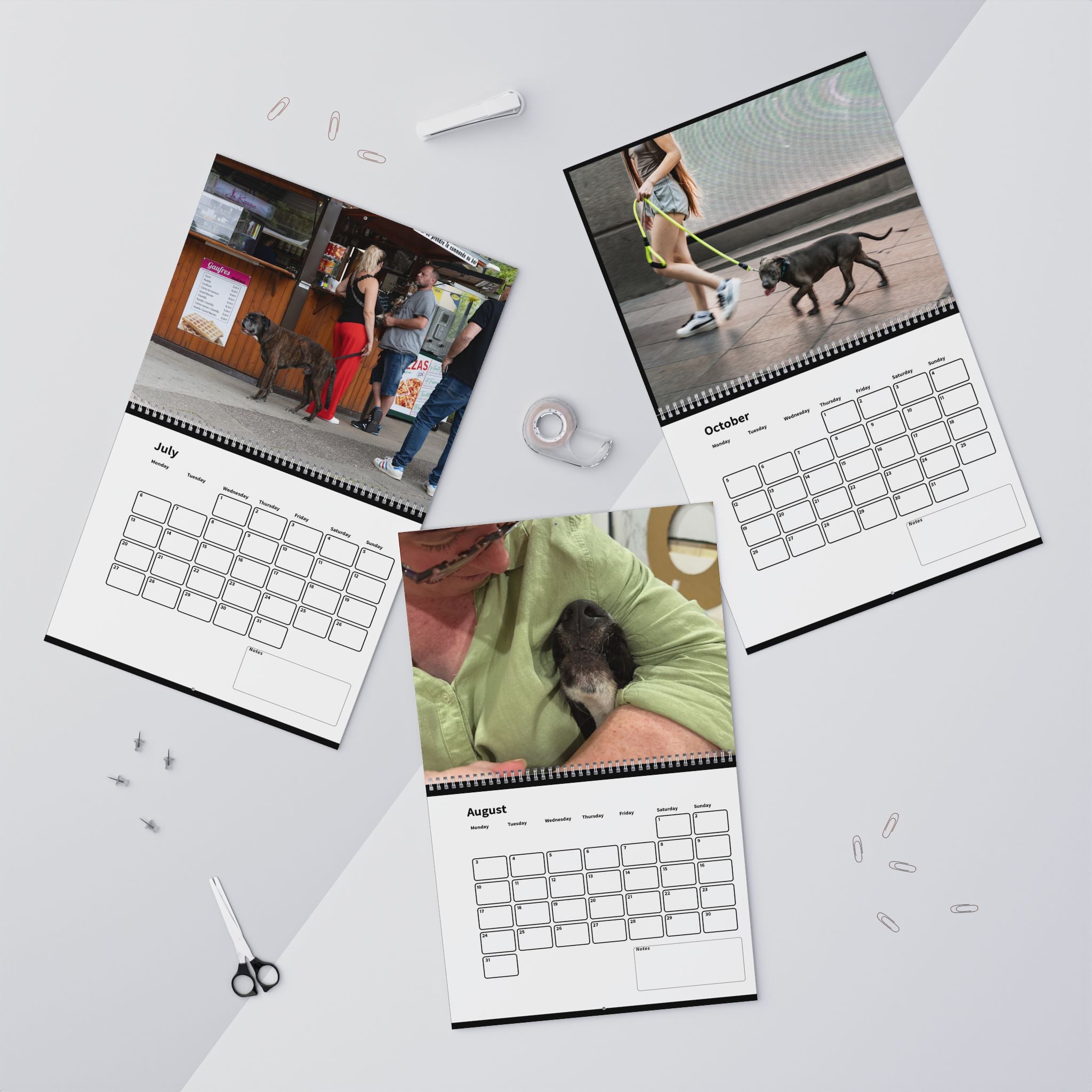 Dog Lover's 2026 Wall Calendar, Custom Dog Calendar, Gift Calendar, Desk Calendar with Photos, Personalized Calendar 2026