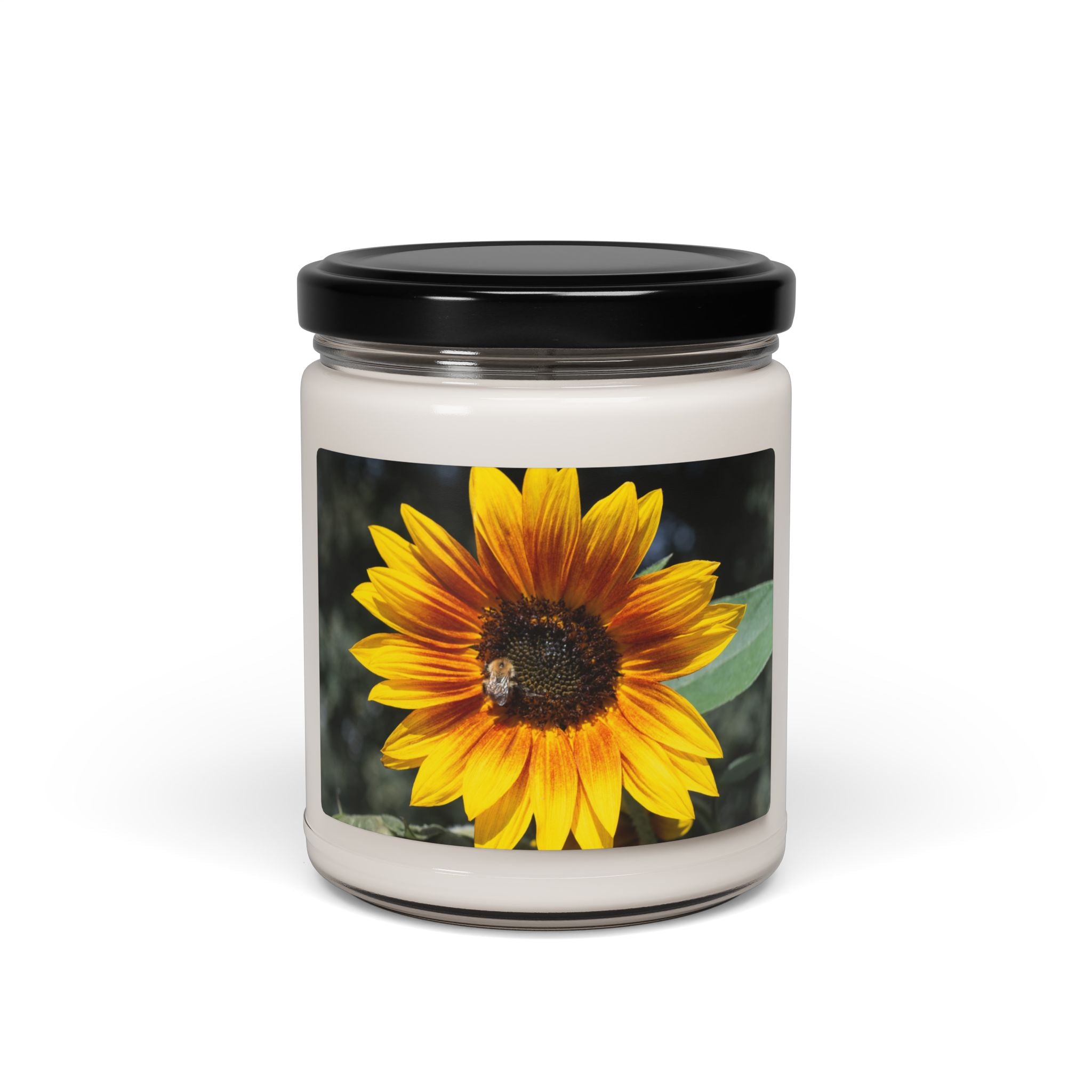 Sunflower Scented Soy Candle — 9oz Floral Jar Candle